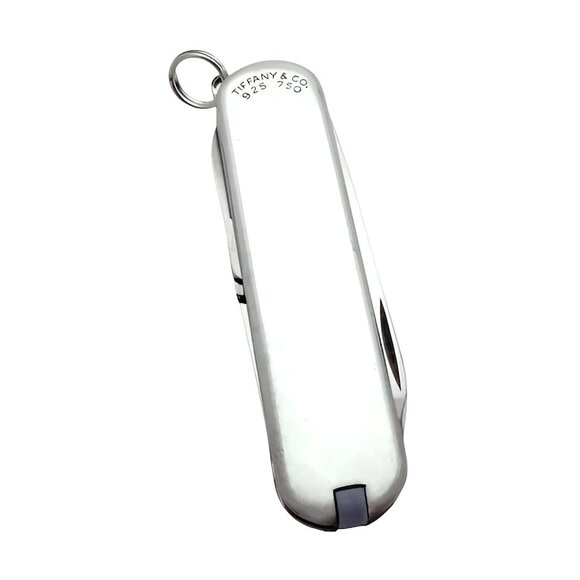 Tiffany & Co Victorinox Swiss Army Pocket Knife 925 Sterling Silver 750 18K Gold - Picture 2 of 7
